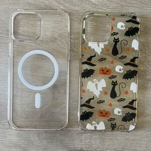 iPhone 12 Pro Max  Clear Case 6.7” Screen Set Of 2 Cases Mag Safe Halloween
